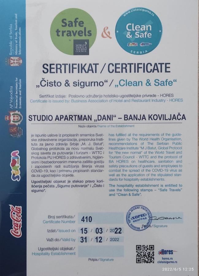 Studio Apartman Dani Banja Koviljača 外观 照片